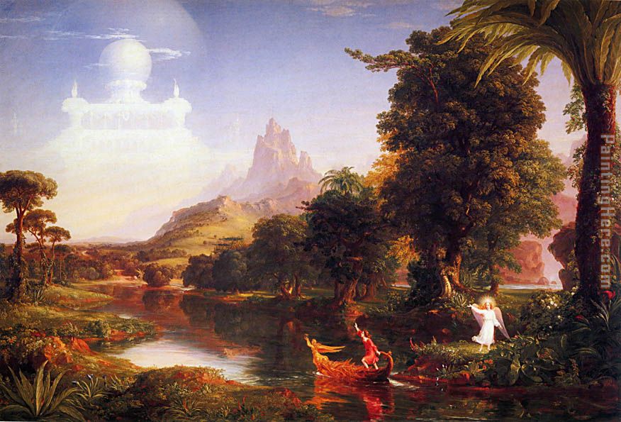 The Voyage of Life Youth painting - Thomas Cole The Voyage of Life Youth art painting